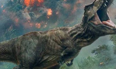 Zdjęcie okładkowe wpisu: Jurassic World: Upadłe królestwo – T-Rex trzyma drabinę na nowym, IMAX-owym plakacie produkcji