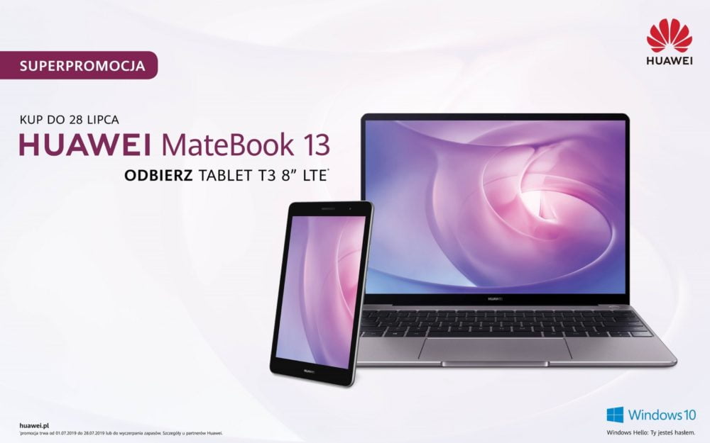 Zdjęcie okładkowe wpisu: Huawei MateBook 13 w zestawie z tabletem Huawei MediaPad T3 8” LTE