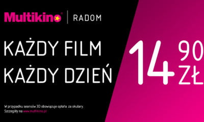 Zdjęcie okładkowe wpisu: Multikino w Olsztynie i Radomiu za 14,90 zł!