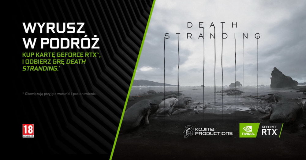 Zdjęcie okładkowe wpisu: Gra Death Stranding w promocji z kartami graficznymi GeForce RTX