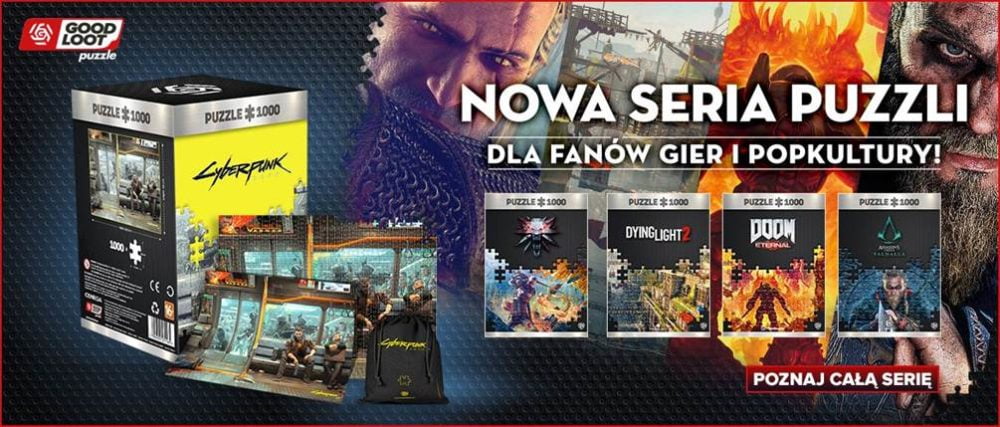 Zdjęcie okładkowe wpisu: Puzzle Cyberpunk 2077, Assassin’s Creed Valhalla, Dying Light 2 i wiele innych – sprawdź nową ofertę Good Loot