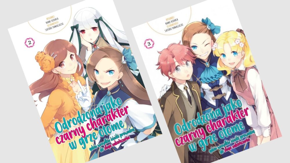 Zdjęcie okładkowe wpisu: Odrodzona jako czarny charakter w grze otome tomy 2-3 – recenzja mangi