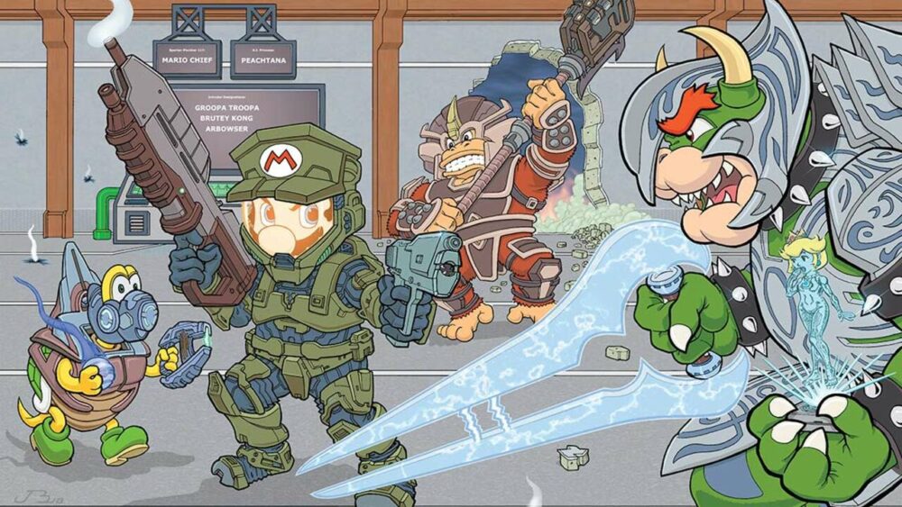 Zdjęcie okładkowe wpisu: Halo udostępnia obrazek związany z Mario! Zapowiada się crossover?