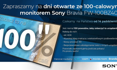 Zdjęcie okładkowe wpisu: „Zobacz to na 100”!”  – pod tym hasłem starują dni otwarte z monitorem Sony Bravia w czterech miastach w Polsce!
