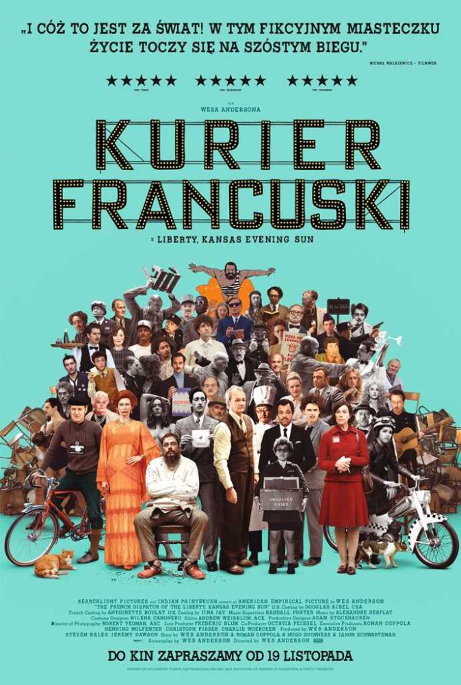 Kurier Francuski z Liberty, Kansas Evening Sun – recenzja nowego filmu Wesa Andersona