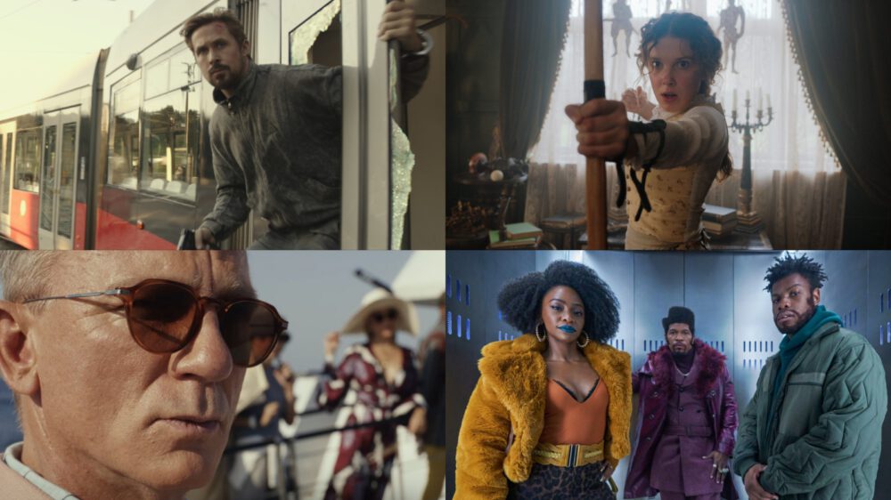 Zdjęcie okładkowe wpisu: Netflix udostępnił pierwsze spojrzenia na Szarego człowieka, Na noże 2, Enolę Holmes 2 i wiele więcej!