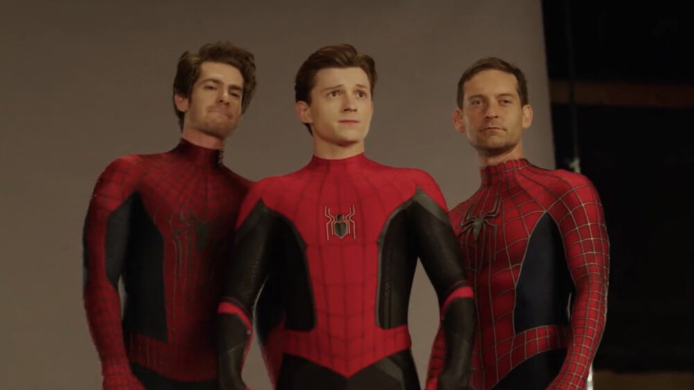 Zdjęcie okładkowe wpisu: Tom Holland, Andrew Garfield i Tobey Maguire za kulisami Spider-Man: Bez drogi do domu!