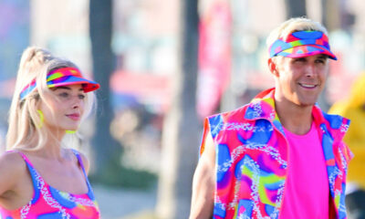 Zdjęcie okładkowe wpisu: Margot Robbie i Ryan Gosling wspólnie jeżdżą na rolkach kręcąc Barbie