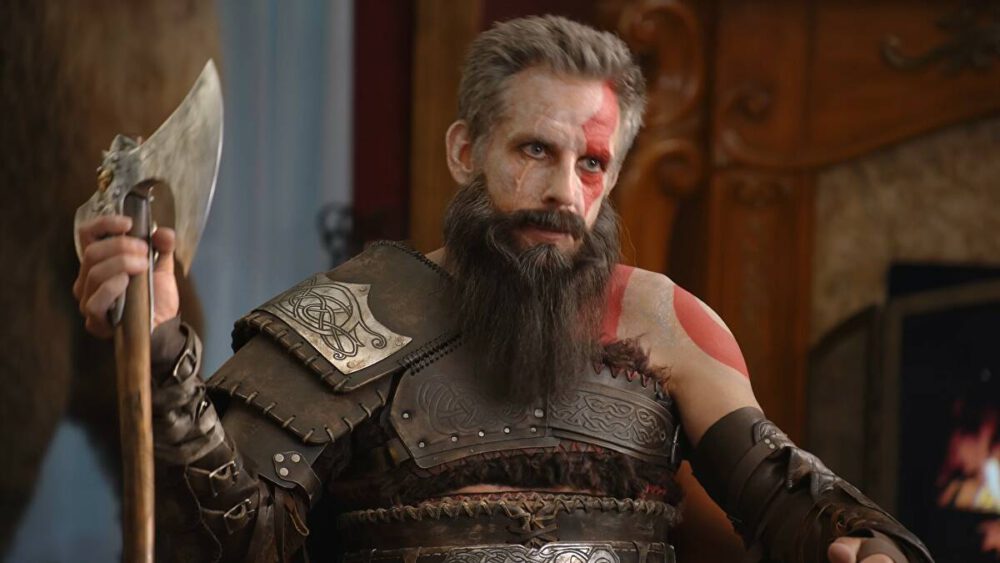 Zdjęcie okładkowe wpisu: God of War Ragnarok w zabawnej reklamie z udziałem Bena Stillera, LeBrona Jamesa i Johna Travolty!