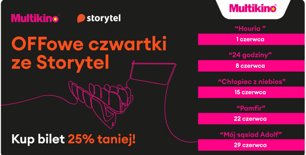 Zdjęcie okładkowe wpisu: Czerwiec z OFFowymi czwartkami ze Storytel w Multikinie!