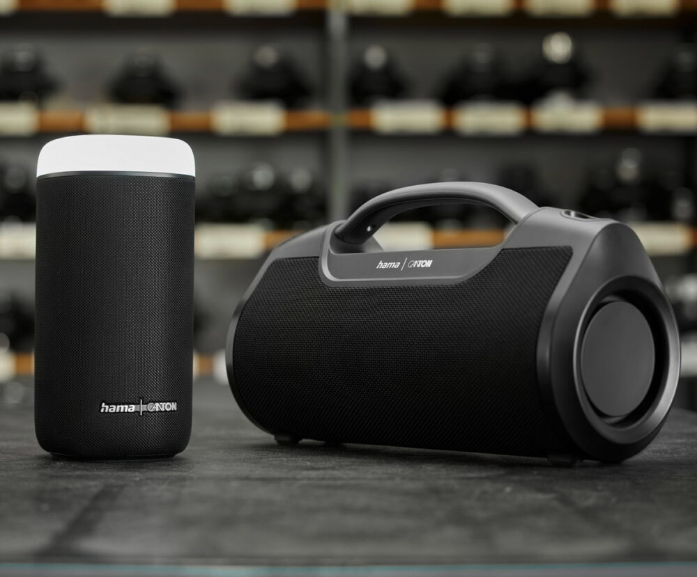 Zdjęcie okładkowe wpisu: Marka Hama ogłasza współpracę z Canton, producentem audio Hi-Fi. Efektem są dwa głośniki Bluetooth, idealne na imprezę