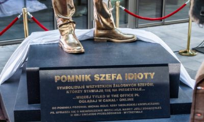 Zdjęcie okładkowe wpisu: W Warszawie stanął pierwszy w Polsce, a może i na świecie, pomnik szefa idioty