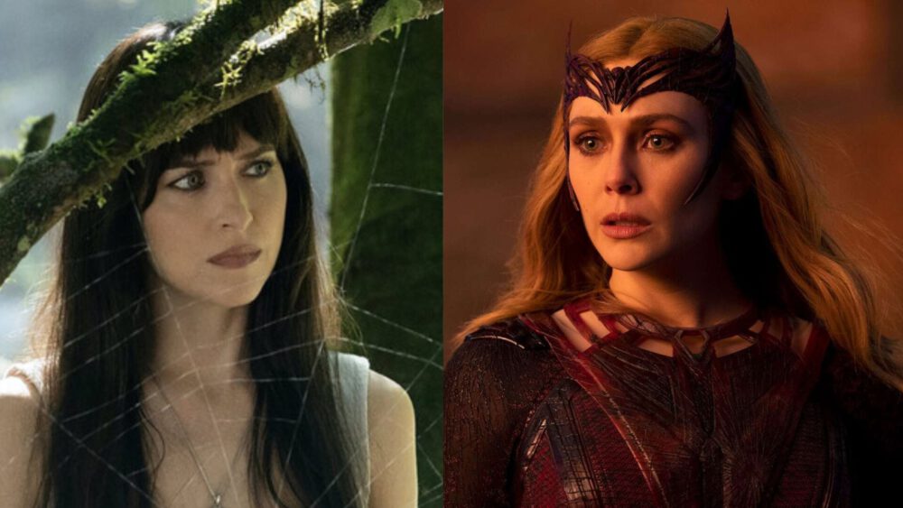Zdjęcie okładkowe wpisu: Dakota Johnson myli uniwersa Marvela? Elizabeth Olsen jej nie uświadomiła