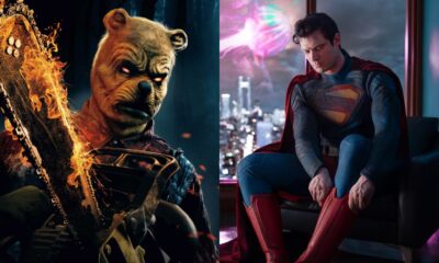 Zdjęcie okładkowe wpisu: Nowy Superman sparodiowany przez plakat slashera Puchatek: Krew i miód 2