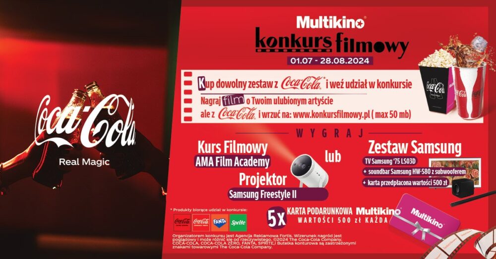 Zdjęcie okładkowe wpisu: Konkurs filmowy Multikina z Coca-Colą!