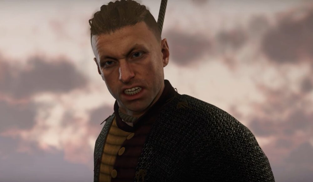 Zdjęcie okładkowe wpisu: NPC przeklina po polsku w Kingdom Come 2: Deliverance. Postać to hołd dla żartu z Pitbulla Patryka Vegi