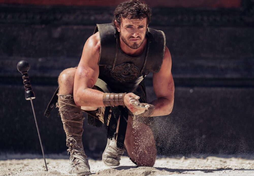 Zdjęcie okładkowe wpisu: Gladiator II. Paul Mescal i Pedro Pascal przygotowują się do walki na wideo zza kulis filmu