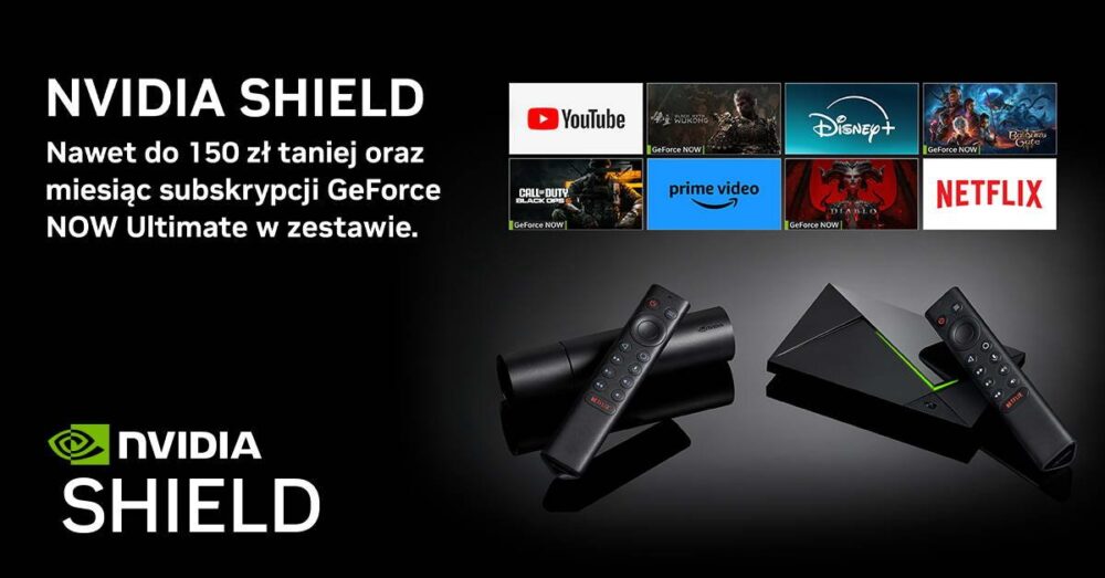 Zdjęcie okładkowe wpisu: Black Friday w NVIDIA: SHIELD TV oraz SHIELD TV PRO nawet 150 zł taniej plus miesiąc subskrypcji GeForce NOW Ultimate gratis