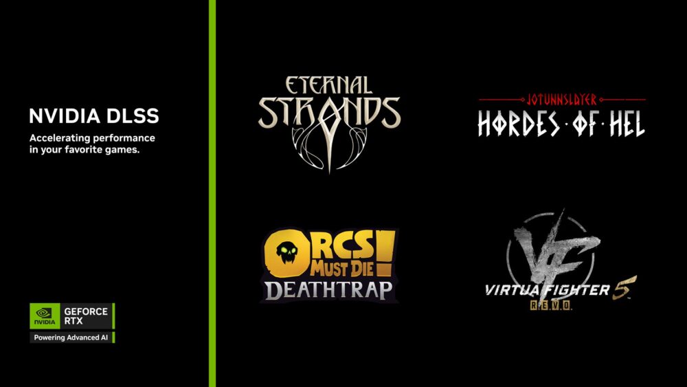 Zdjęcie okładkowe wpisu: Kolejne gry wspierane przez technikę NVIDIA DLSS, w tym Eternal Strands, Jotunnslayer: Hordes of Hel i Orcs Must Die! Deathtrap