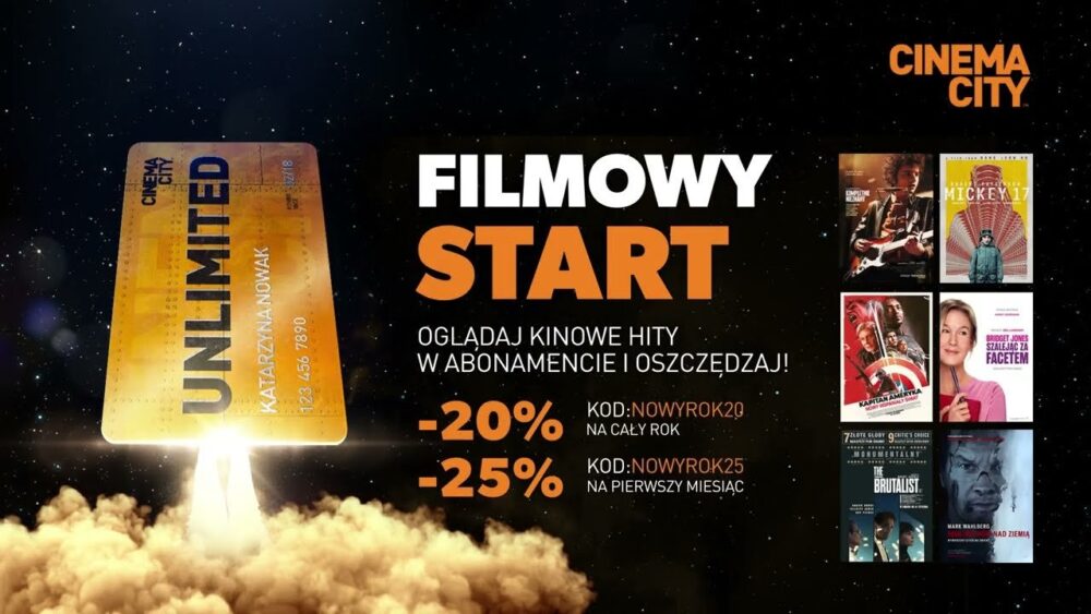 Zdjęcie okładkowe wpisu: Obejrzyj największe hity 2025 roku w Cinema City z kartą Unlimited taniej!