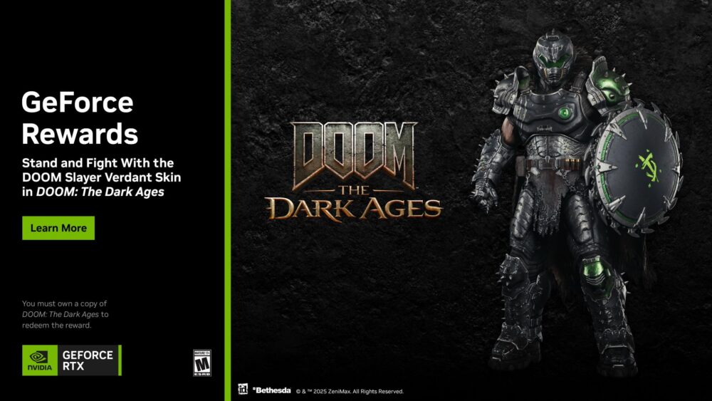 Zdjęcie okładkowe wpisu: Kolejne gry ze wsparciem techniki NVIDIA DLSS. Darmowa skórka dla DOOM: The Dark Ages