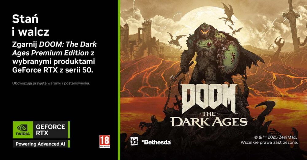 Zdjęcie okładkowe wpisu: Oto nowy sterownik Game Ready dla kart graficznych GeForce, zoptymaliowany dla DOOM: The Dark Ages