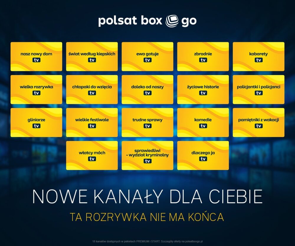 Zdjęcie okładkowe wpisu: 18 kanałów internetowych typu FAST Grupy Polsat Plus rusza w Polsat Box Go