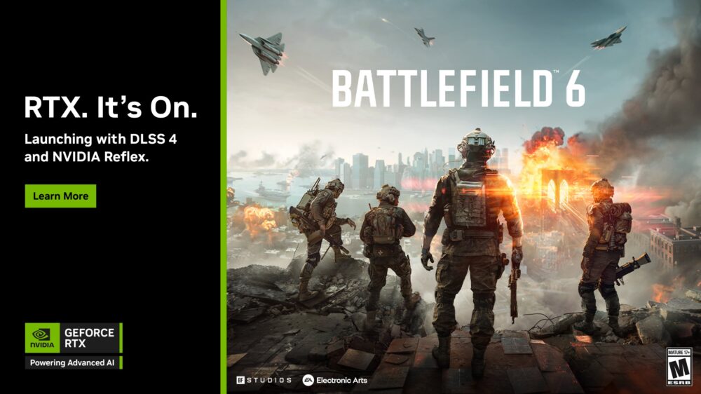 Zdjęcie okładkowe wpisu: Technika DLSS 4 z funkcją Multi Frame Generation trafia m.in. do Battlefield 6, Lost Soul Aside i Wuthering Waves. Nowy sterownik Game Ready