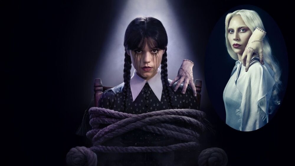 Zdjęcie okładkowe wpisu: Lady Gaga cała na biało jako legenda Akademii Nevermore w 2. sezonie Wednesday! Pierwsze zdjęcie gwiazdy w hicie Netflixa