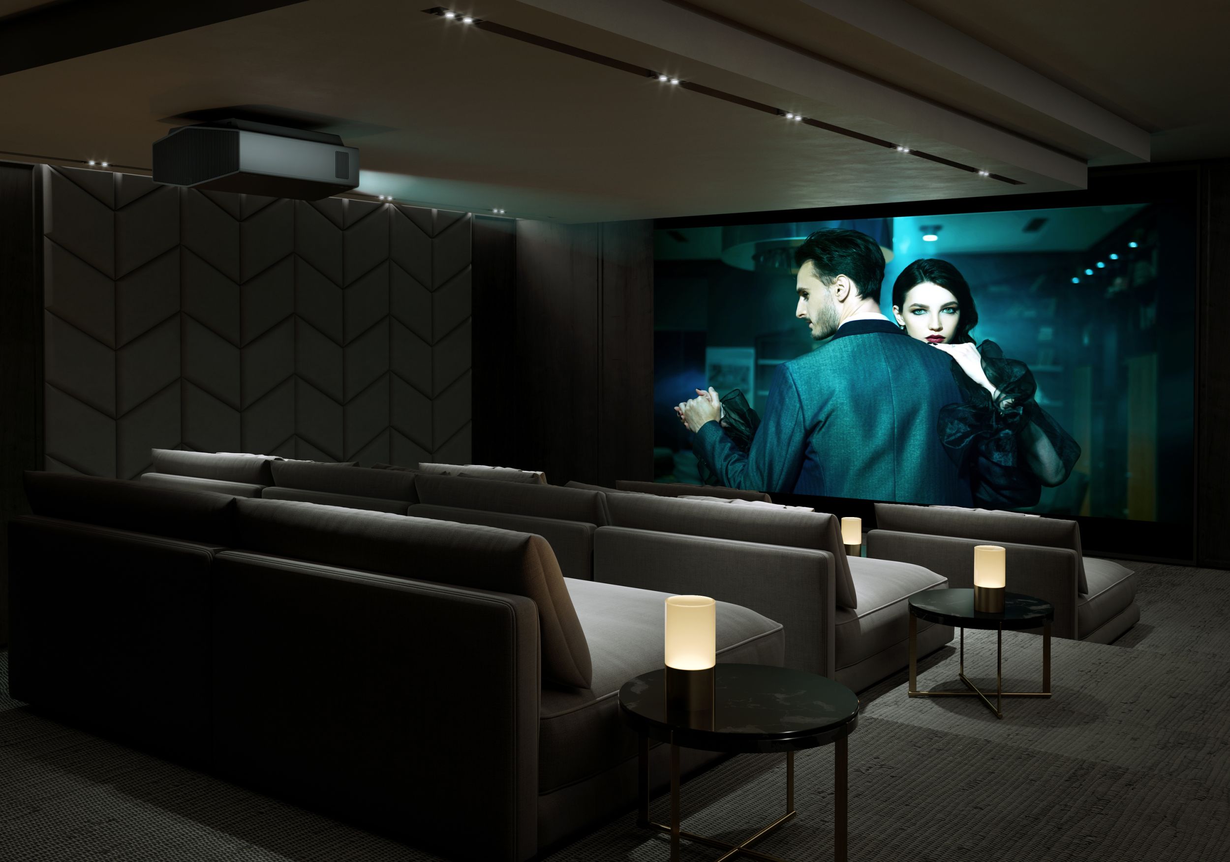 Zdjęcie projektora Sony VPL-XW6100ES w wersji białej – elegancki sprzęt kinowy do domu z technologią 4K HDR i laserowym źródłem światła.