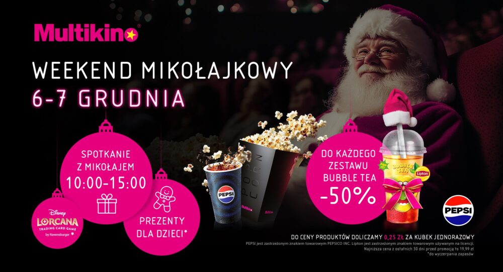 Zdjęcie okładkowe wpisu: Spędź mikołajkowy weekend w Multikinie!